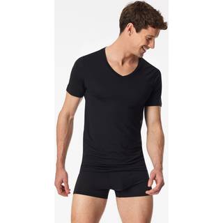 Schiesser Premium Modal V-neck Shirt - Black - Medium
