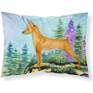 """" Caroline's Treasures SS8660Pillowcase Min Pin Moisture Wicking Fabric Standard Pillowcase Large Multicolor """"