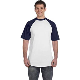 Voksen kortærmet baseball -trøje - Aththth thr Navy - S (D0102H7KTet)