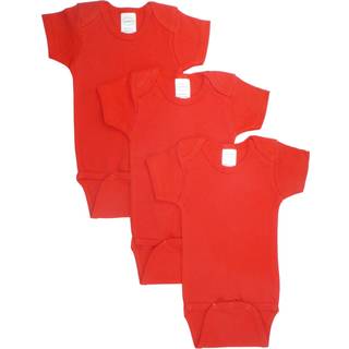 Bambini Red Bodysuit Onezies (Pack of 3)