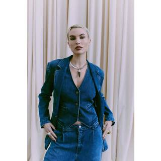 Jeans Denim Vest, Denim Blue, L