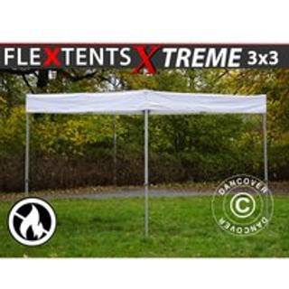 Foldetelt FleXtents Easy up pavillon® Xtreme 50 Exhibition 3x3m, Hvid, Brandhæmmende