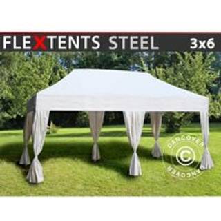 Foldetelt FleXtents Easy up pavillon Steel 3x6m Hvid