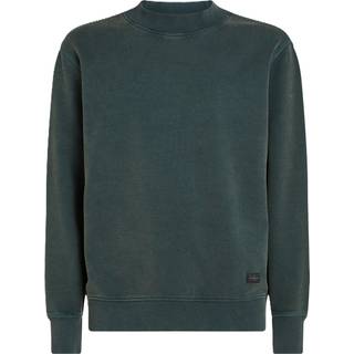 Washed Cotton Terry Sweatshirt - Green - S