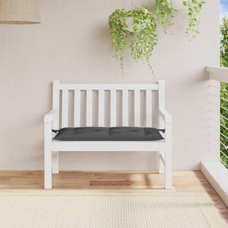 hynde til havebænk 100x50x7 cm stof meleret antracitgrå