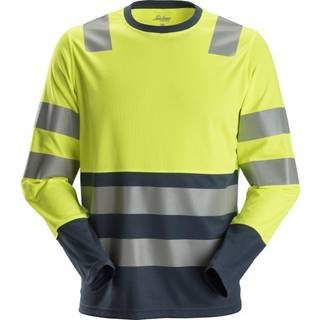 Snickers T-shirt hi-viz langærmet gul/navy 3xl