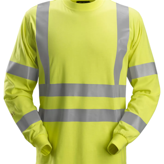 Snickers 2461 protecwork, high-vis langærmet t-shirt, klasse3 gul 3XL