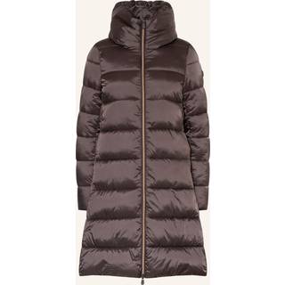 Lysa Hooded Coat D40279 W Brown Black (S)