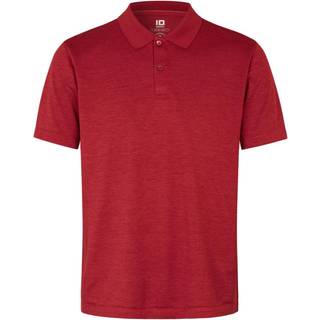 ID 0572 Poloshirt active Mørk rød melange 3XL