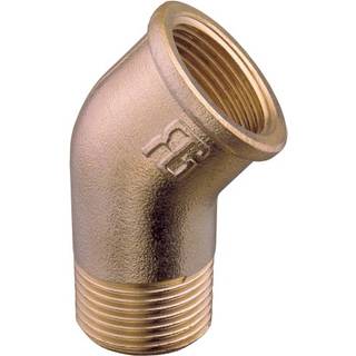 Rørvinkel Guidi 45° Elbow Male/Female, messing, vinklet 45°, 1/2" G (BSP) (indvendig) til 1/2" G (BSP) (udvendig)