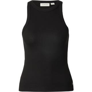 Ribbed Cotton Tank Top - Black - XXS