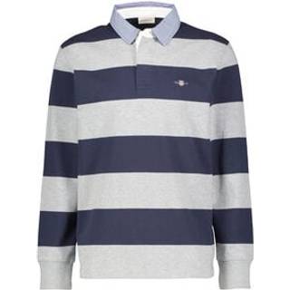 GANT Chambray Barstriped Rugger Grey Melange