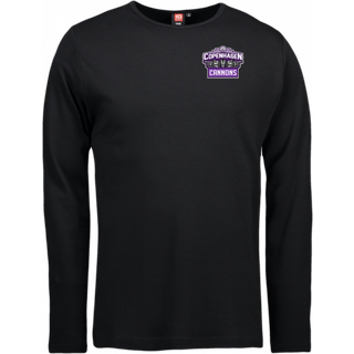 ID Interlock Herre Langærmet t-shirt - Sort - S