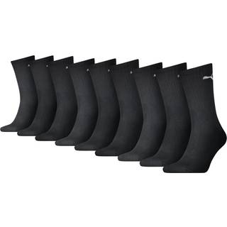 PUMA Crew Socks Unisex (9-Pack), Clothing, Black, 35-38