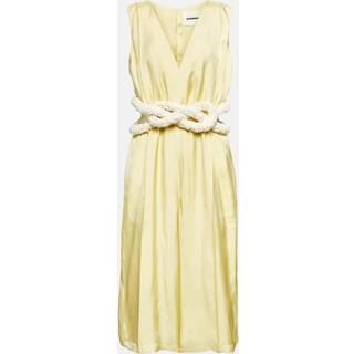 Jil Sander Embellished satin jumpsuit - yellow - L