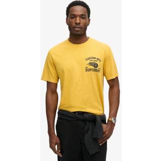 Superdry Superdry Yellow 100% Cotton Lo-Fi Biker Graphic Loose T-Shirt