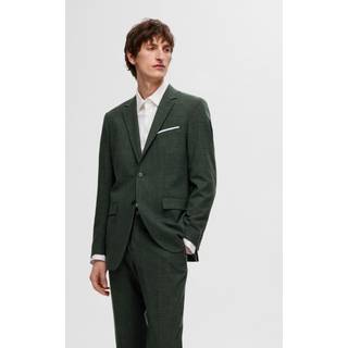 Selected Slim Oasis Linen Blazer Dark Green