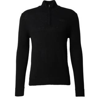 Superdry Superdry Black Essential Embroidered Knit Quarter Zip Jumper