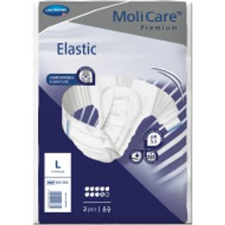 MoliCare Premium Elastic 9 dråber - Tapebleer Str. L - Taljemål 115-145 cm.