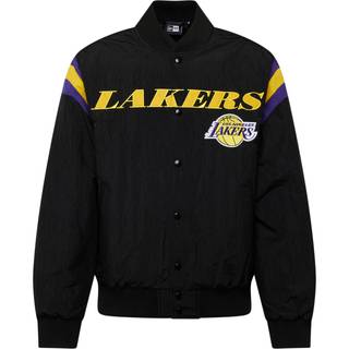 Bomber New Era Los Angeles Lakers NBA Panel Bomber Jacket UNISEX Black/ Canary Yellow L - Canary Yellow - L