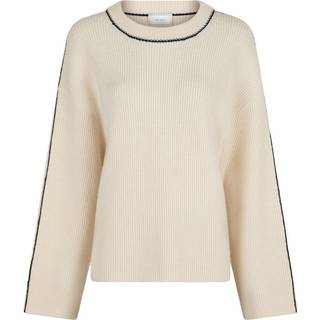 Latte Knit Striktrøje, Ivory, 34