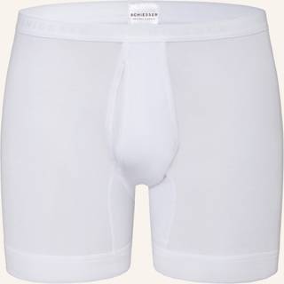 Schiesser Herren Shorts weiß Reine Baumwolle unifarben