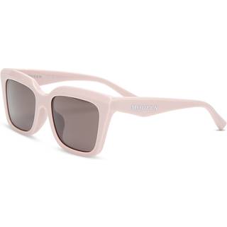 Alexander McQueen Kvinde AM0473SA 005 Solbriller Acetat Rosa Grå Firkantet