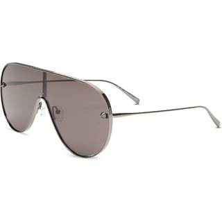 Alexander McQueen Unisex AM0481S 001 Solbriller Metal Ruthenium Grå Pilot