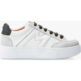 Moda in Pelle Moda in Pelle Amarante M Stitch Detail Chunky Leather White Trainers