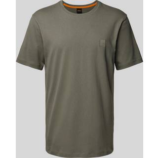 BOSS BOSS Grey Logo Patch 100% Cotton T-Shirt