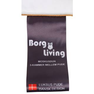 Hovedpude med moskusdun - 3 kammer hovedpude - mellem - Borg Living - 50x70cm