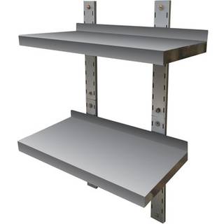 Sportman -serien Rustfrit st?l dobbelt v?gmontering hylde