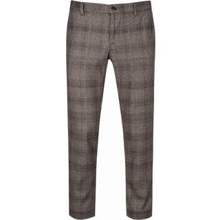 Alberto Herren Hosen braun,grau kariert Slim Fit