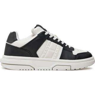 Tommy Hilfiger Black Leather Women Sneakers