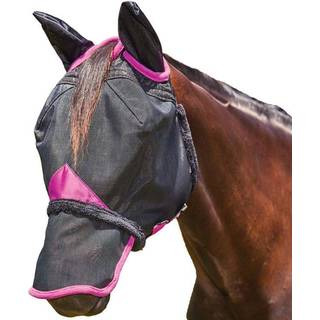 Weatherbeeta - Fluemaske, Comfitec Deluxe Durable Meshmaske med næse - COB / Sort/Lilla