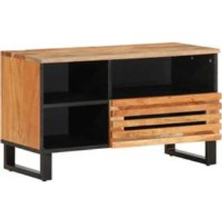 tv-bord 80x34x46 cm massivt akacietræ