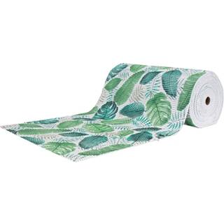 Skridsikker bademåtte - På metermål - Print med blade - 65 cm bred - Multifunktionsmåtte til vådrum