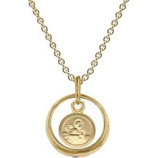 trendor 15994 Taufring mit Amor Gold 333/8K an goldplattierter Silberkette