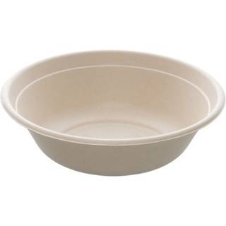 Salatskål Bagasse 1000 ml Ø21 cm 75 stk H6,2 cm Sukkerrørsfibre uden PFAS