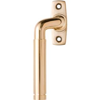 Kyner Beslag Vinduesgreb 28016 Venstre Skodsborg Messing Poleret Uden lak Ø16 mm 7x7X55mm + Bøsning