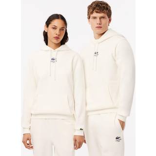 Lacoste Logo Hoodie Flour White