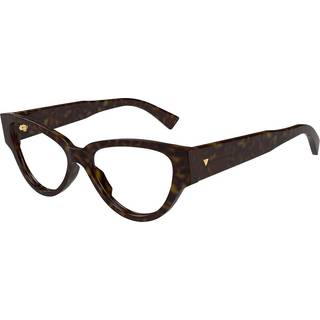 Bottega Veneta Kvinde BV1320O 002 Optiske stel Acetat Havana Transparent Cat Eye