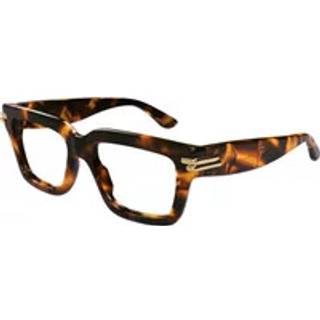 Bottega Veneta Unisex BV1324O 002 Optiske stel Acetat Havana Transparent Firkantet