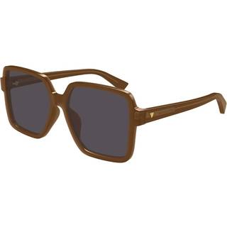 Bottega Veneta Kvinde BV1317SK 004 Solbriller Acetat Brun Grå Firkantet