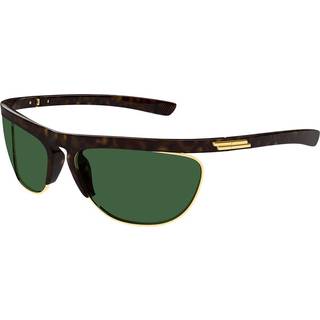 Bottega Veneta Unisex Bottega Veneta BV1348S 002 Solbriller Injiceret Havana Grøn Firkantet