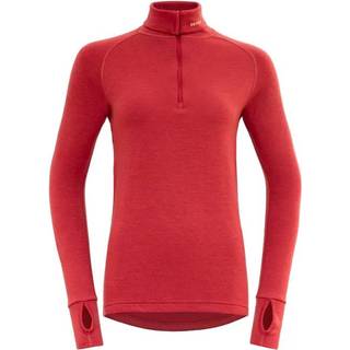 Devold Expedition Woman Zip Neck Merino undertøj Damer størrelse XL farve rød