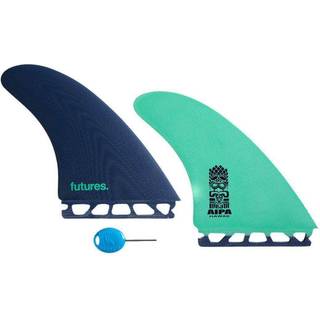 Futures Fins Twin Akila Fiberglass Finne Set - Uni - violett