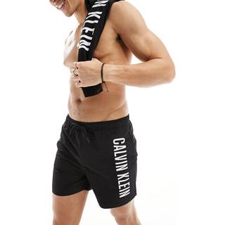 Medium Drawstring Swim Shorts - Intense Power - Black - 4XL