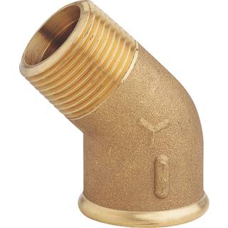 Rørvinkel Maestrini 45° Elbow Male/Female, messing, vinklet 45°, 1/2" G (BSP) (indvendig) til 1/2" G (BSP) (udvendig)