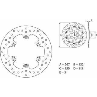 Brembo Bremseskiver Faste Med Tgk